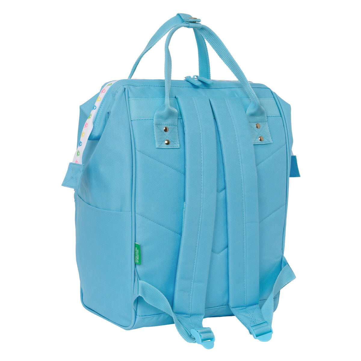 Benetton Spring Notebook Backpack, Light Blue, 27 x 40 x 19 cm