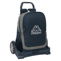 Mochila escolar con ruedas Kappa Dark Navy Gray Navy Blue 32 x 44 x 16 cm