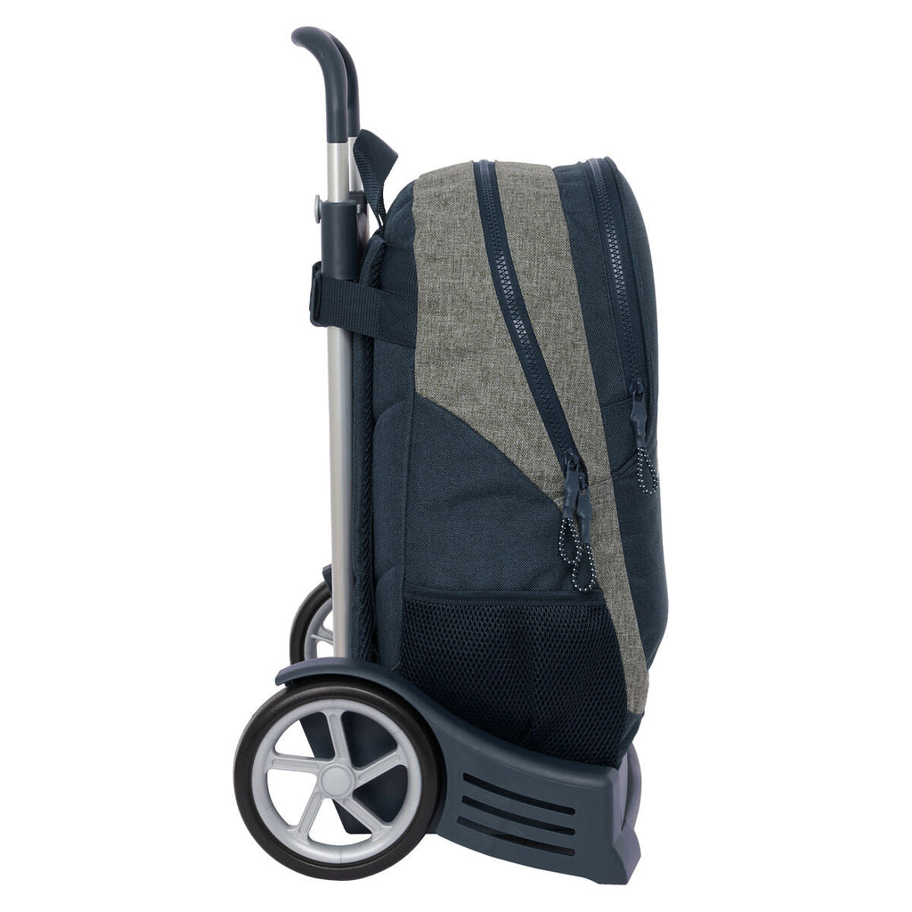 Mochila escolar con ruedas Kappa Dark Navy Gray Navy Blue 32 x 44 x 16 cm