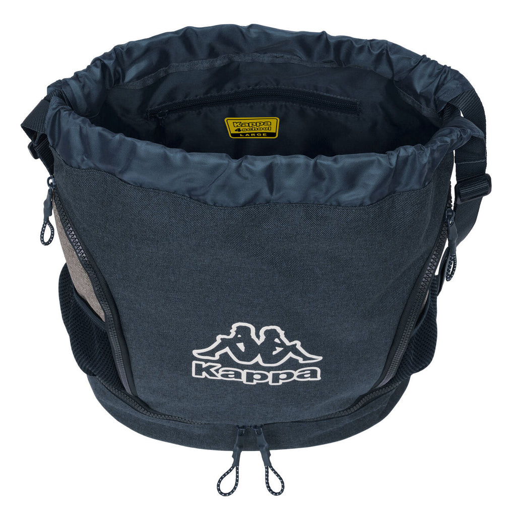 Mochila infantil con cordón Kappa Dark Navy Gray Navy Blue 35 x 40 x 1 cm