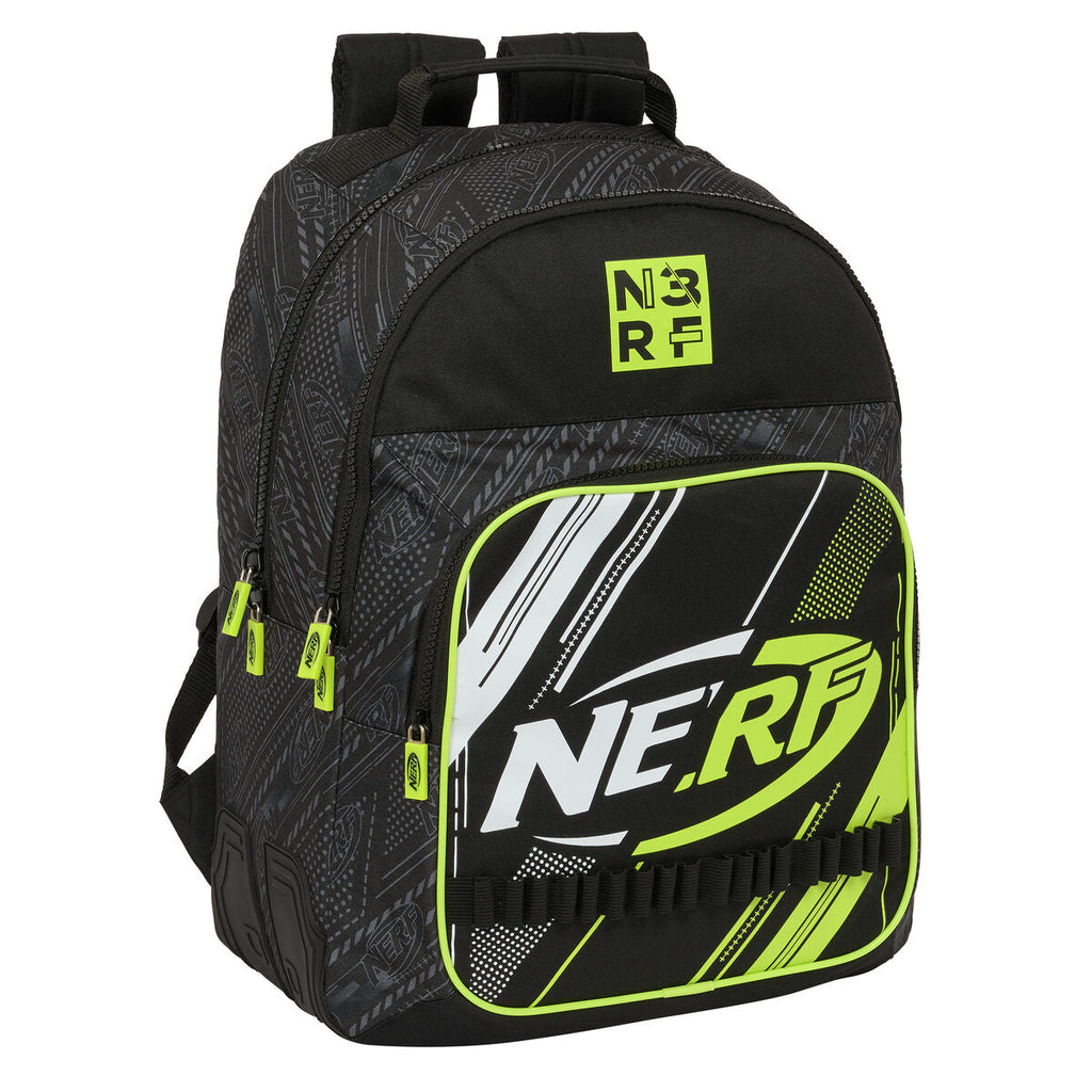 Mochila Escolar Nerf Get ready Preto 32 x 42 x 15 cm