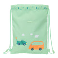 Mochila con cordón Safta Coches Verde 26 x 34 x 1 cm