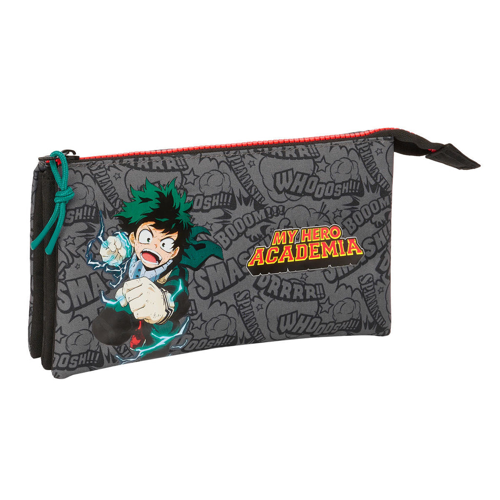 Mochila escolar negra My Hero Academia 22 x 12 x 3 cm