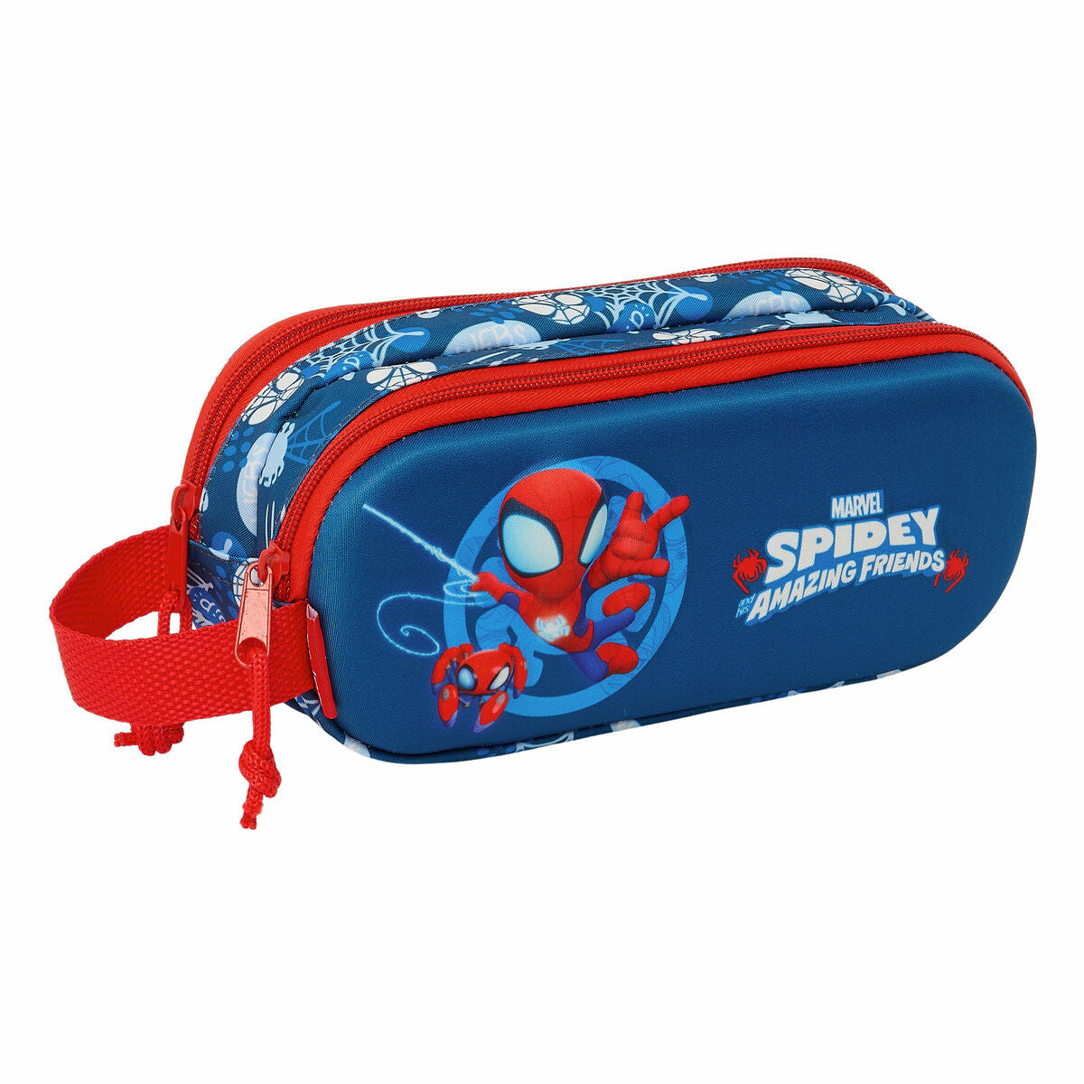 Bolsa doble de Spider-Man para todo, roja y azul marino, 21 x 8 x 6 cm, 3D