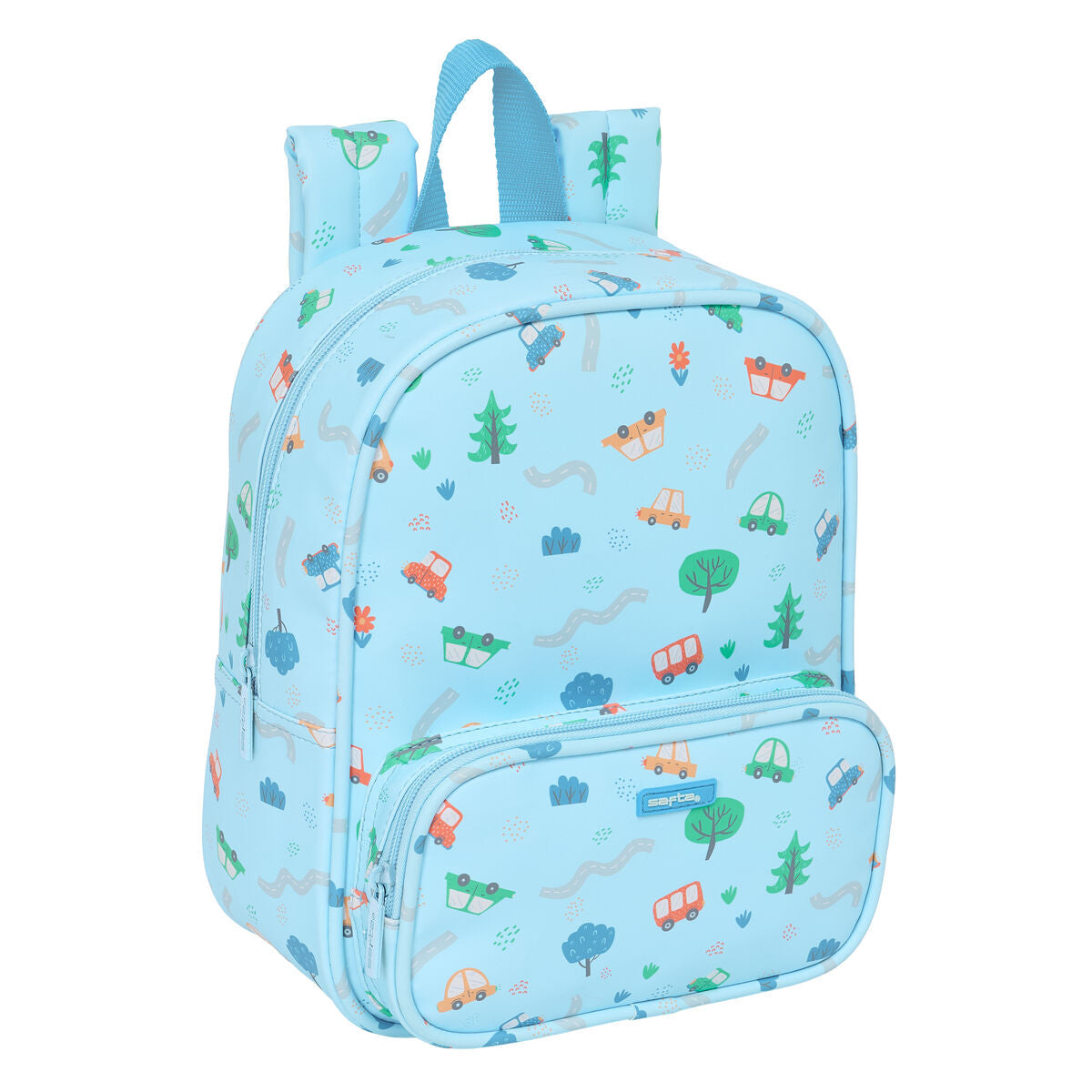 Mochila infantil Safta Coches Azul 22 x 27 x 10 cm
