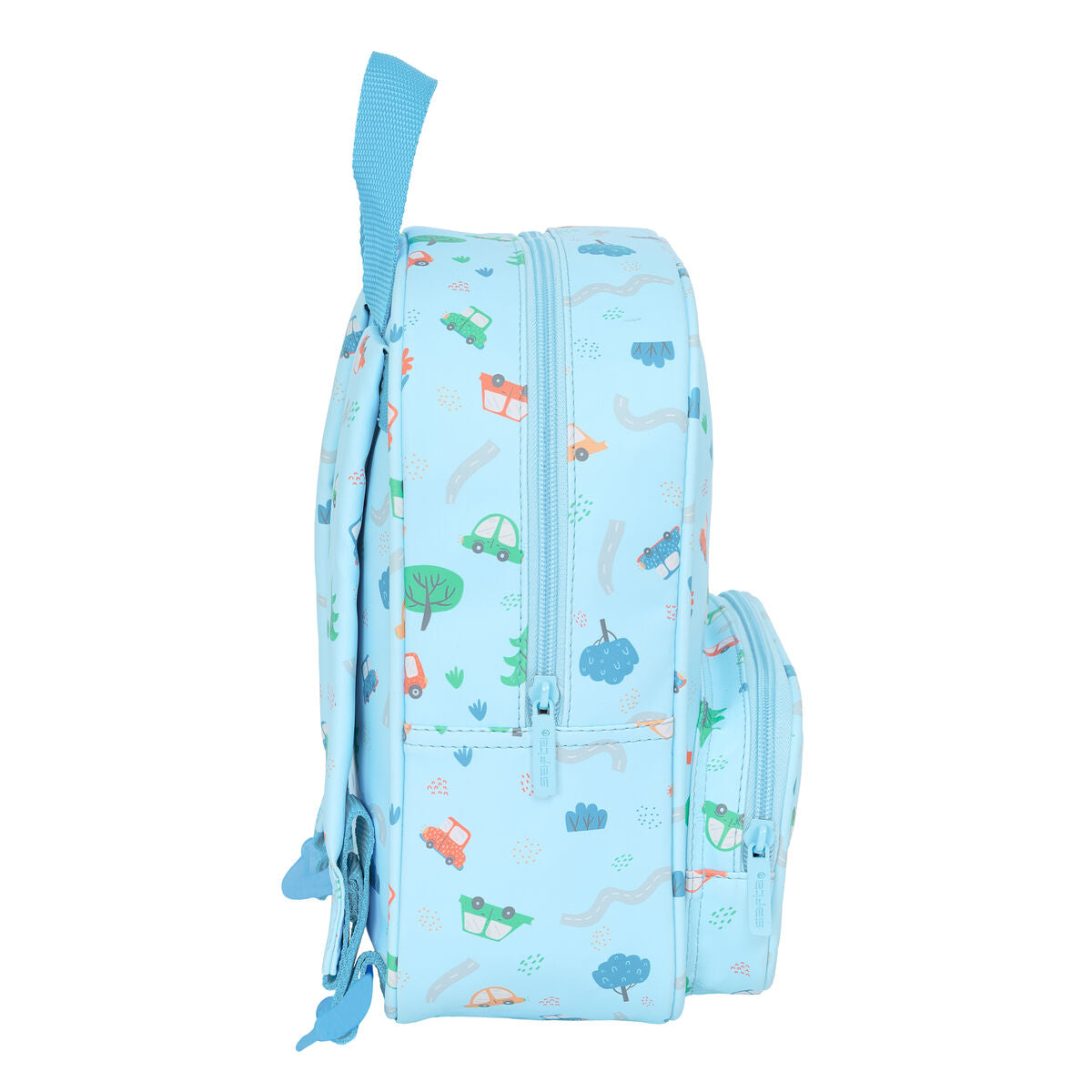 Mochila infantil Safta Coches Azul 22 x 27 x 10 cm