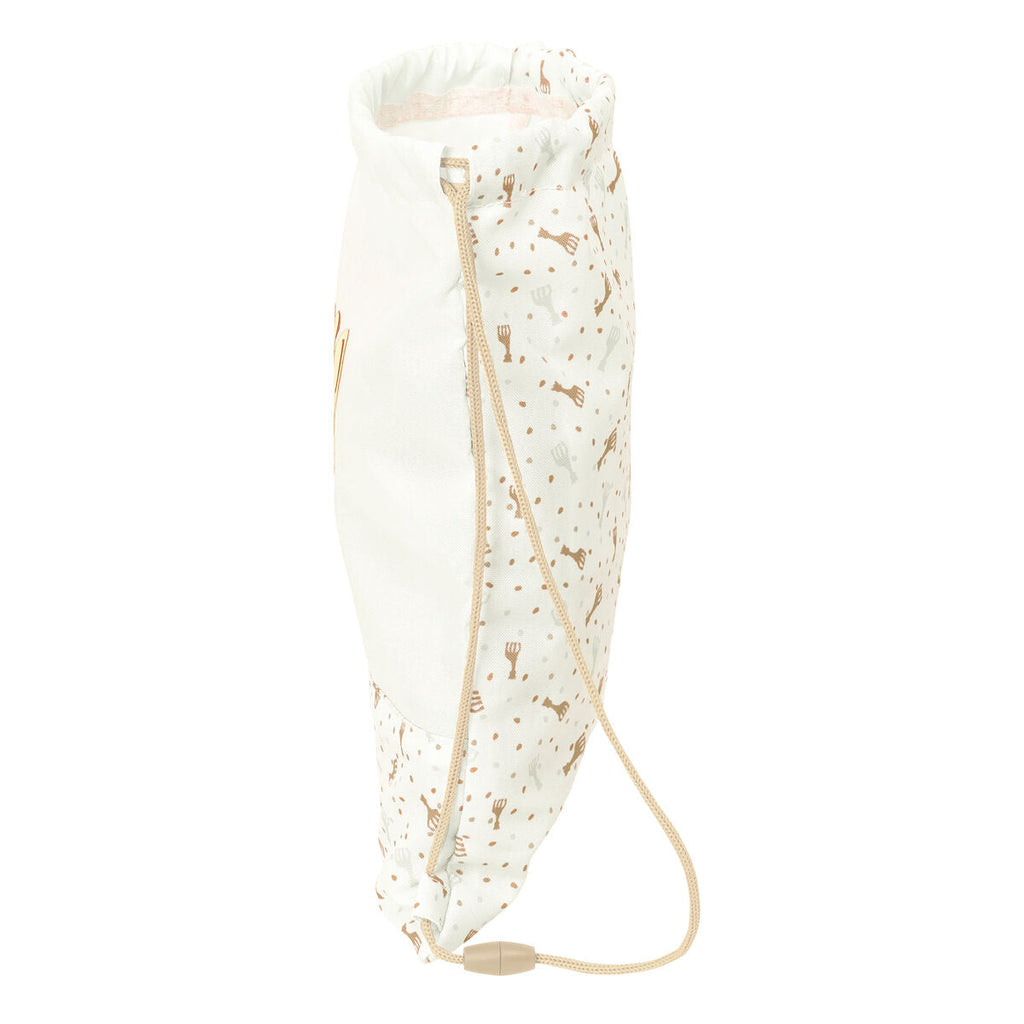 Saco Mochila com Cordas Sophie la Girafe Bege 26 x 34 x 1 cm