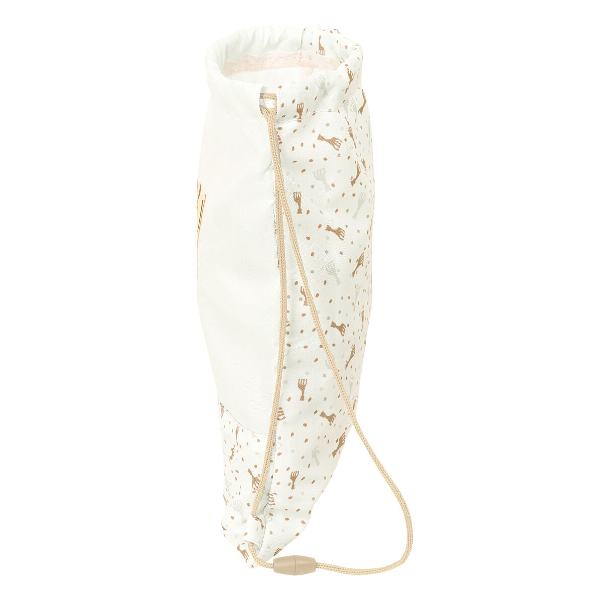 Saco Mochila com Cordas Sophie la Girafe Bege 26 x 34 x 1 cm