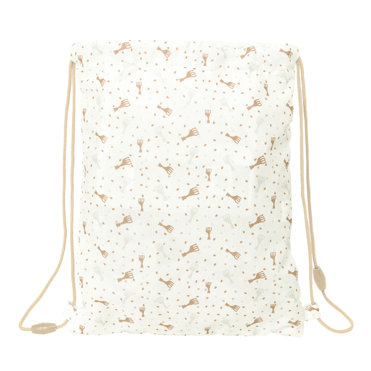 Saco Mochila com Cordas Sophie la Girafe Bege 26 x 34 x 1 cm
