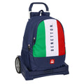 Mochila escolar con ruedas Benetton Flag, azul marino, 32 x 44 x 16 cm