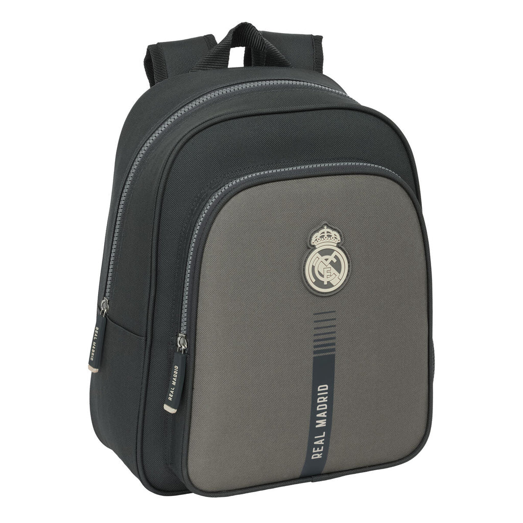 Mochila escolar del Real Madrid CF, gris, 27 x 33 x 10 cm