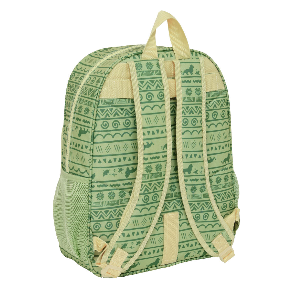 Mochila escolar Mufasa verde beige 33 x 42 x 14 cm