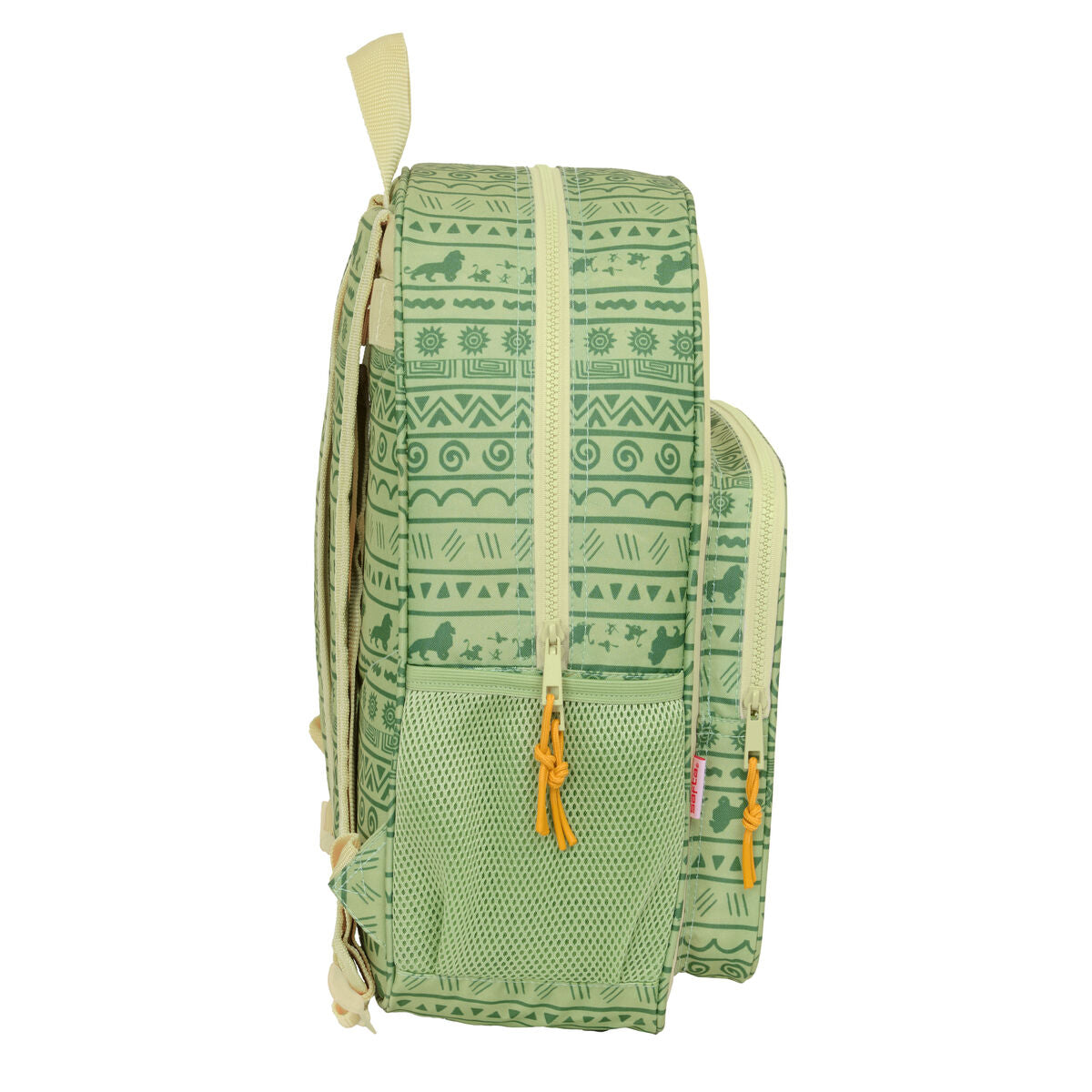 Mochila escolar Mufasa verde beige 33 x 42 x 14 cm