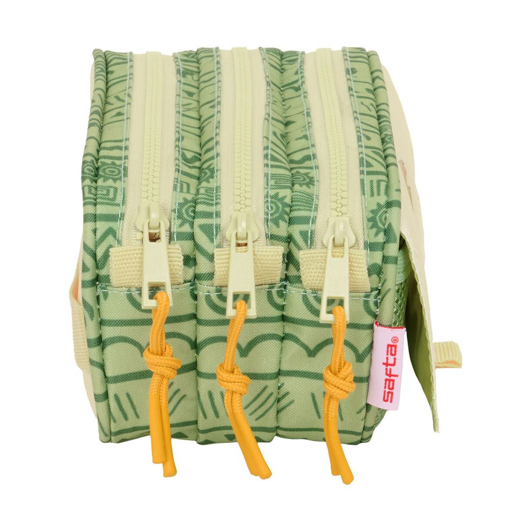 Maletas triples Mufasa para todo, verde beige, 21,5 x 10 x 8 cm