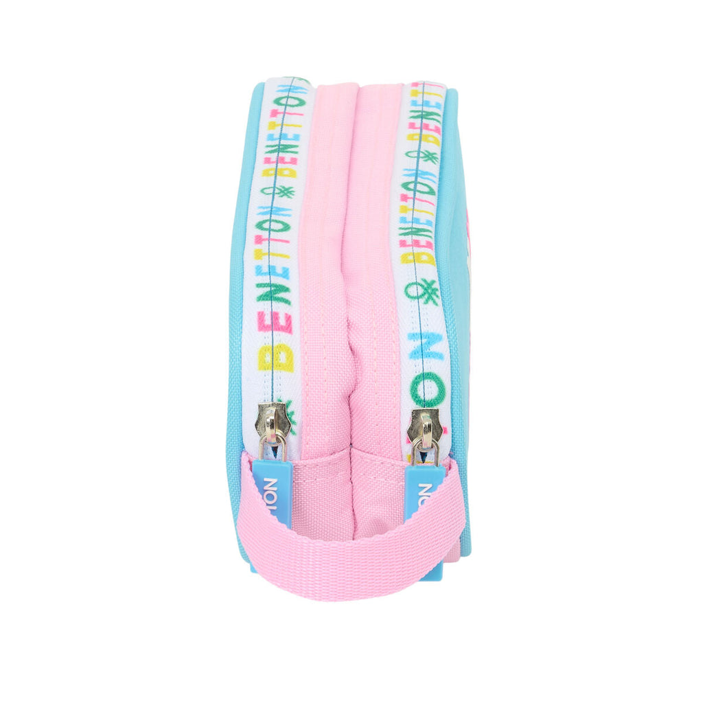 Bolso Benetton Unique Double Everything, rosa turquesa, 21 x 8 x 6 cm