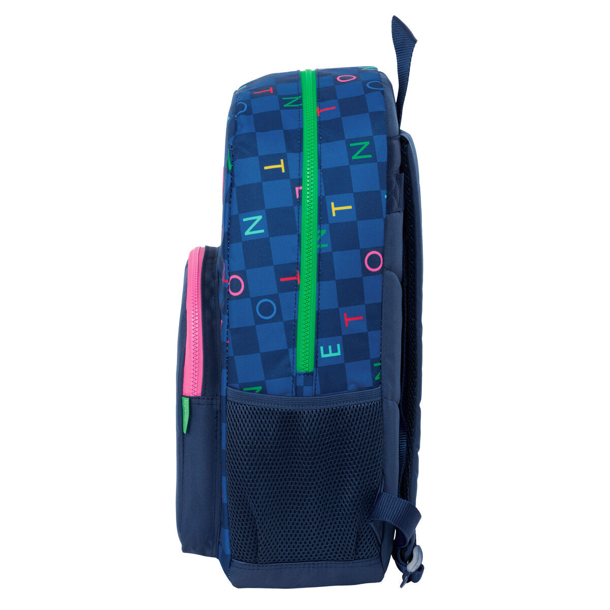 Benetton Damero Navy Blue School Backpack 30 x 46 x 14 cm