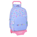 Mochila Escolar com Rodas Benetton Lila Lilás 30 x 46 x 14 cm