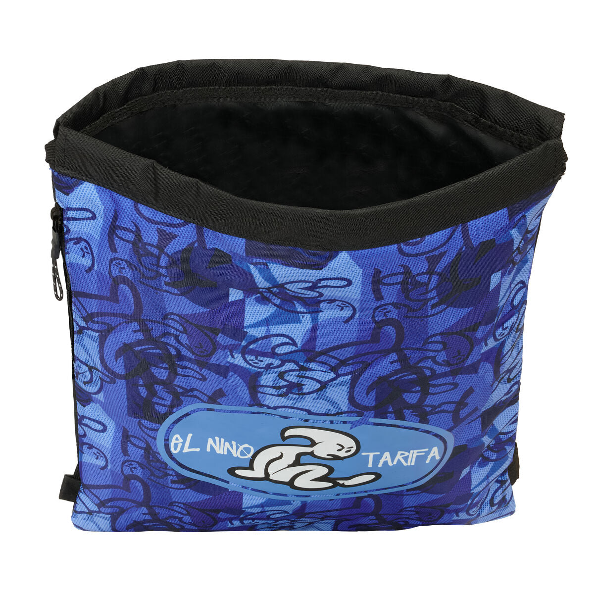 Saco Mochila com Cordas El Niño Roller Azul Preto 35 x 40 x 1 cm