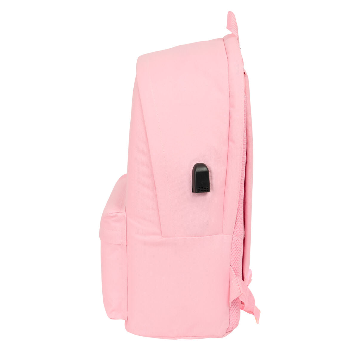 Mochila escolar Munich con puerto USB, rosa, 31 x 44 x 18 cm