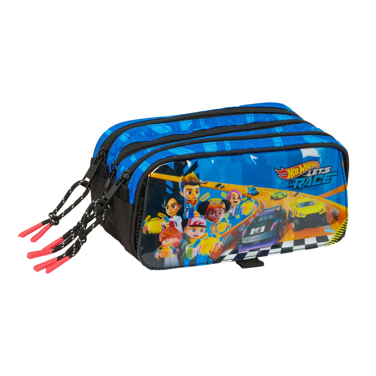 Hot Wheels Let's Race Triple Everything Bags, Blue and Black, 21.5 x 10 x 8 cm