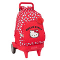 Mochila escolar icónica de Hello Kitty, blanca y roja, 33 x 45 x 22 cm