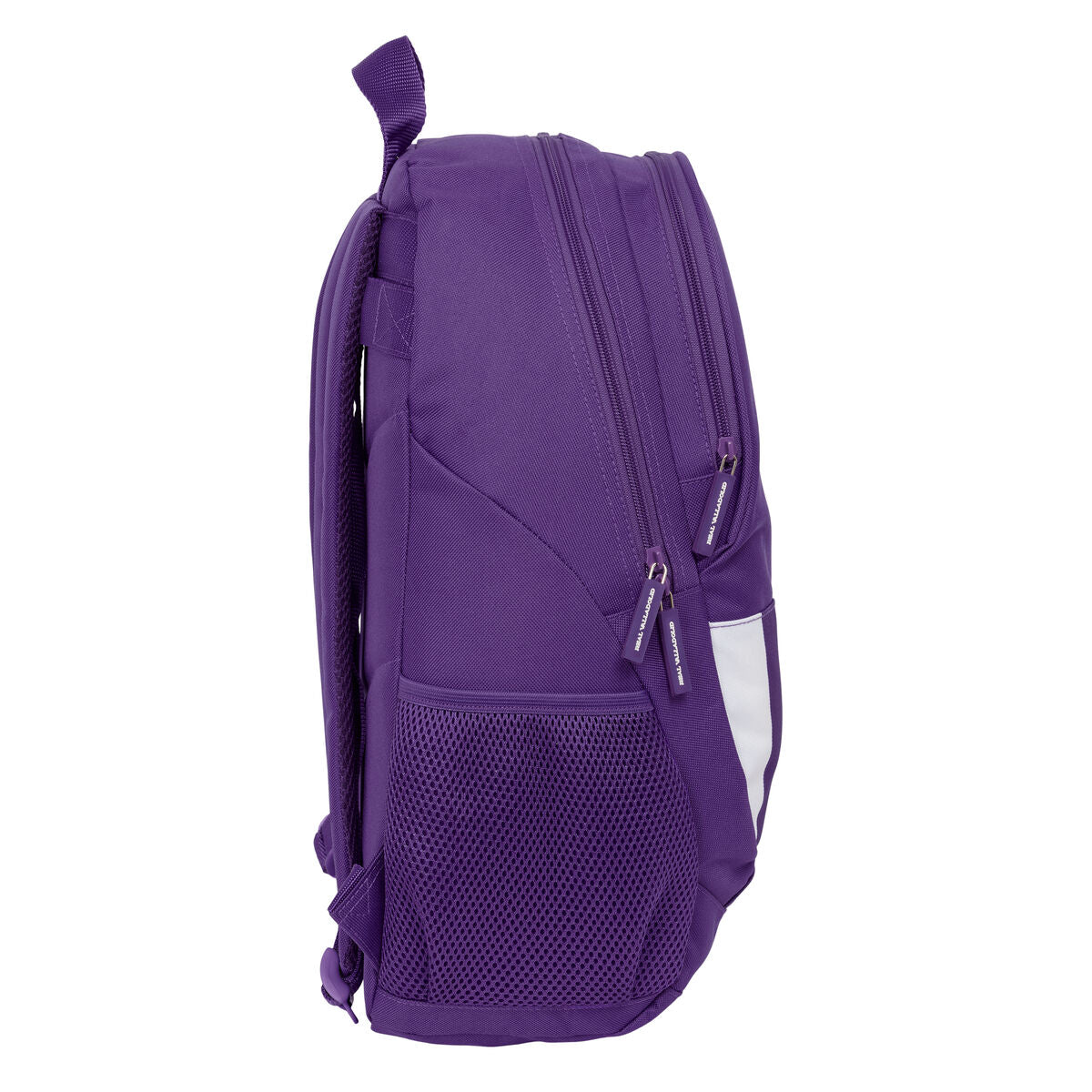 Mochila escolar blanca y morada del Real Valladolid CF 32 x 44 x 16 cm