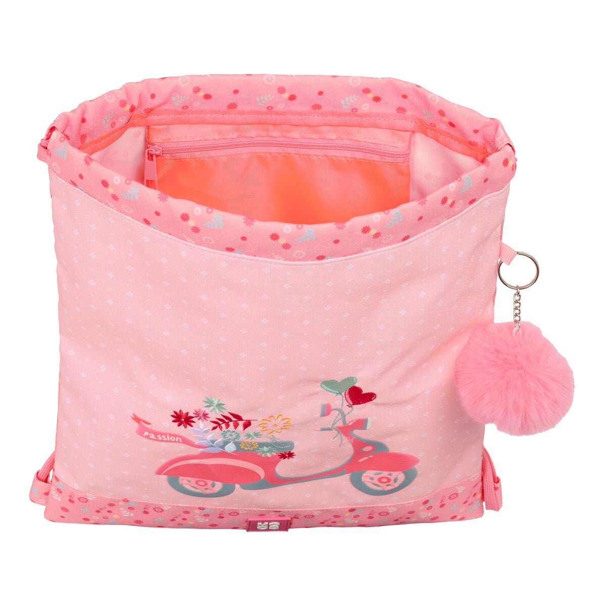 Saco Mochila com Cordas Moos Passion Multicolor 35 x 40 x 1 cm