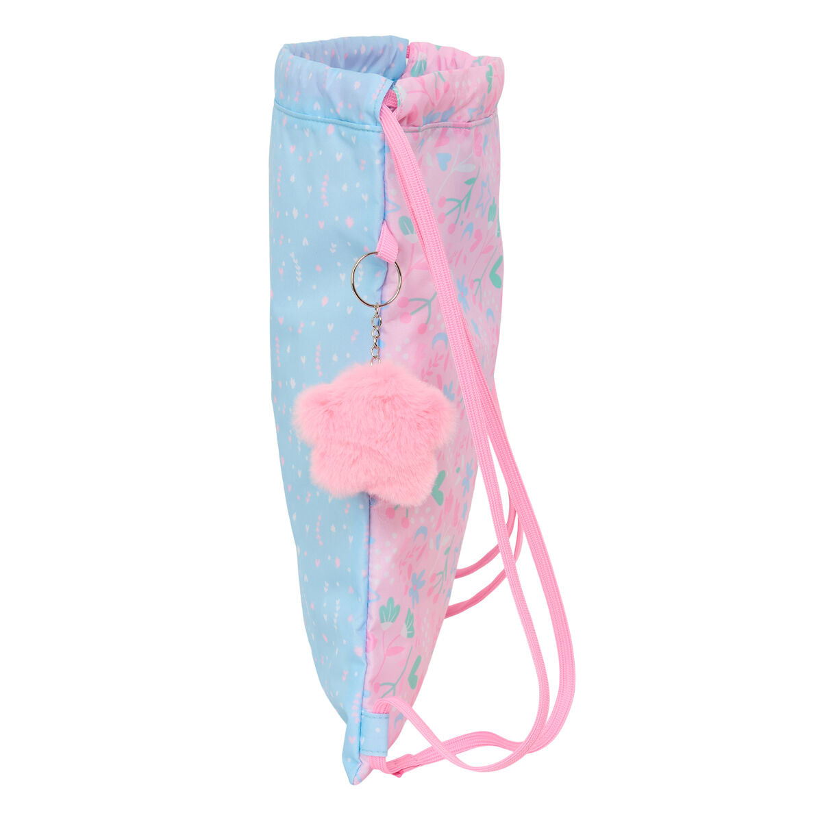 Mochila con cordón azul y rosa Smile de BlackFit8 (35 x 40 x 1 cm)