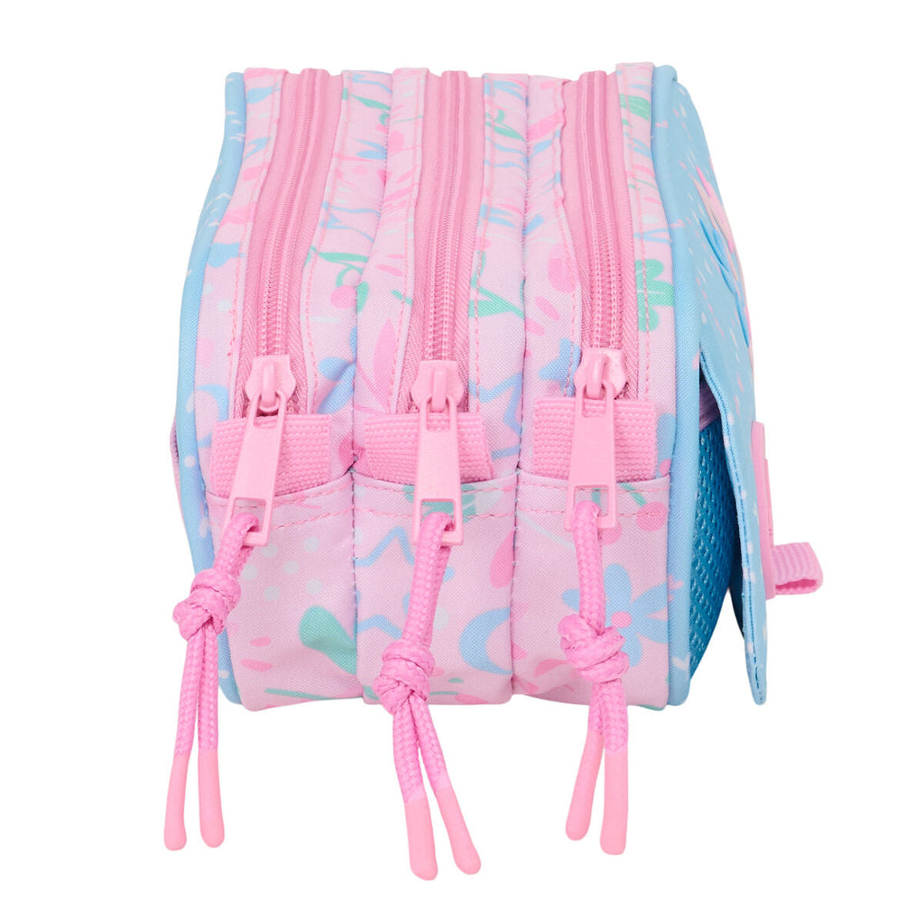 Bolsas triples BlackFit8 Smile en rosa y azul claro, 21,5 x 10 x 8 cm