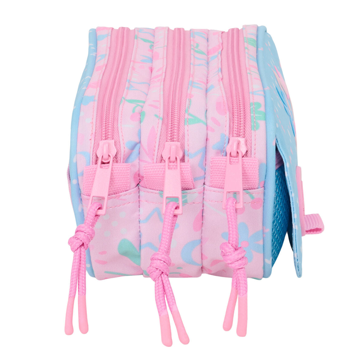 Bolsas triples BlackFit8 Smile en rosa y azul claro, 21,5 x 10 x 8 cm