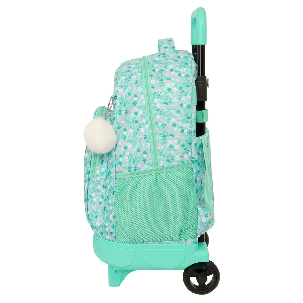 School Backpack with Wheels Safta Cuore Mint 33 x 45 x 22 cm