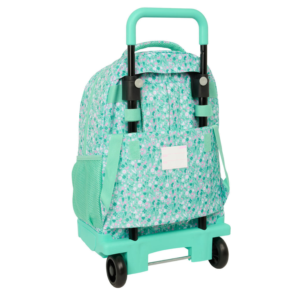 School Backpack with Wheels Safta Cuore Mint 33 x 45 x 22 cm
