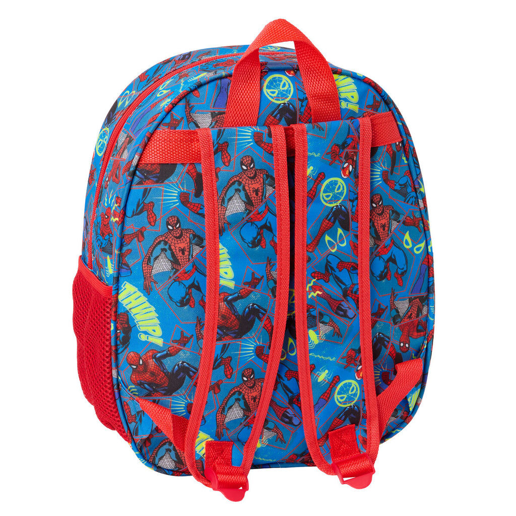 Mochila infantil Spider-Man, roja y azul marino, 27 x 33 x 10 cm, 3D