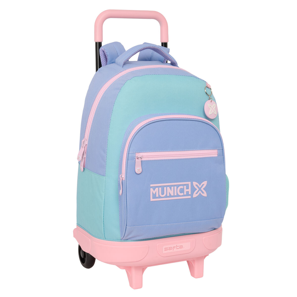 Mochila Escolar com Rodas Munich Mellow Azul Cor de Rosa Azul celeste 33 x 45 x 22 cm