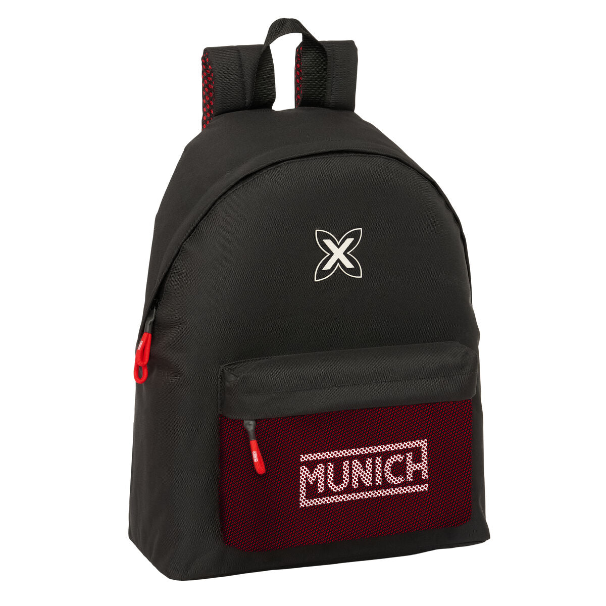 Mochila escolar negra Munich Vulcan 33 x 42 x 15 cm