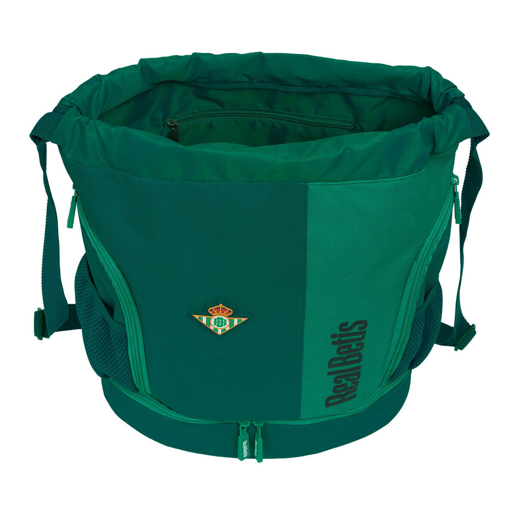 Mochila con cordón verde del Real Betis Balompié 35 x 40 x 1 cm