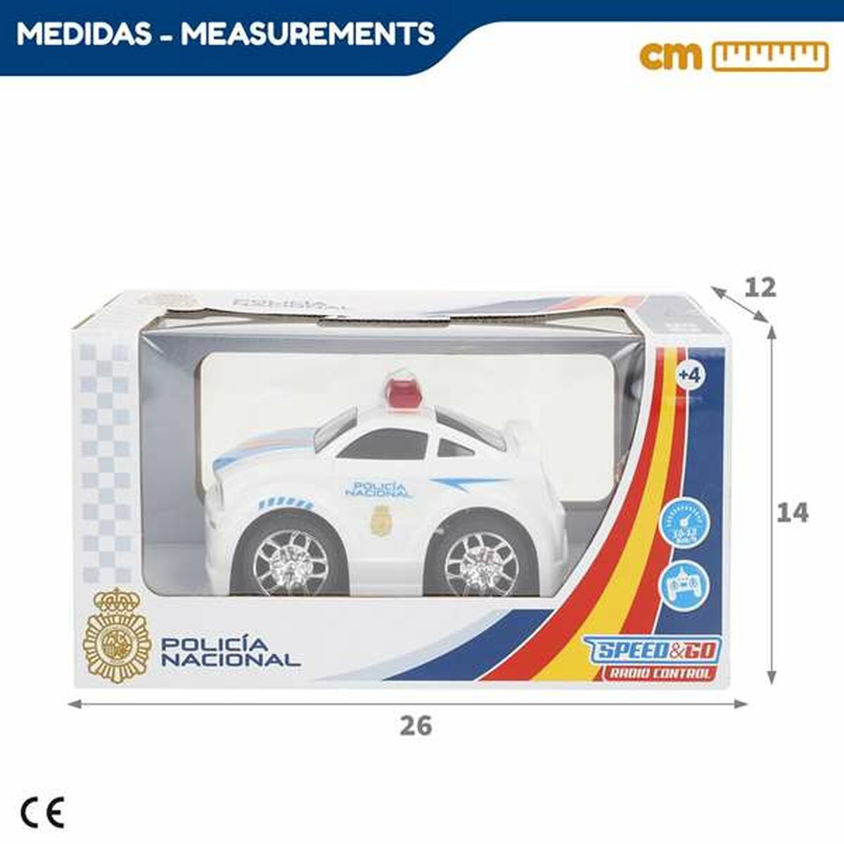 Coche de policía radiocontrolado Colorbaby de 15 cm