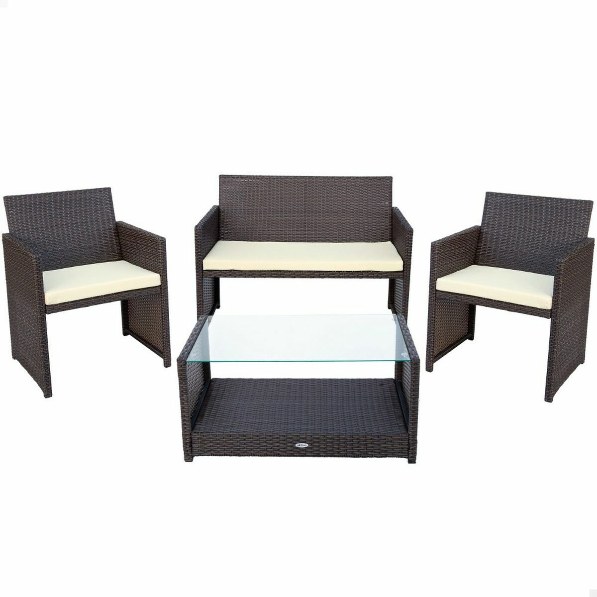 Aktive Rotim Black Garden Furniture Set, 4 Pieces