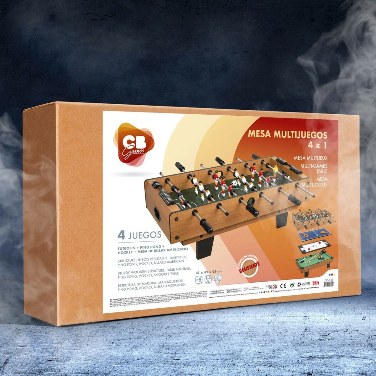 Mesa multijuegos 4 en 1 Colorbaby 81 x 27 x 43 cm