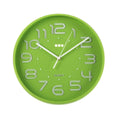 Reloj de pared de plástico verde Versa 3,7 x 30 x 30 cm