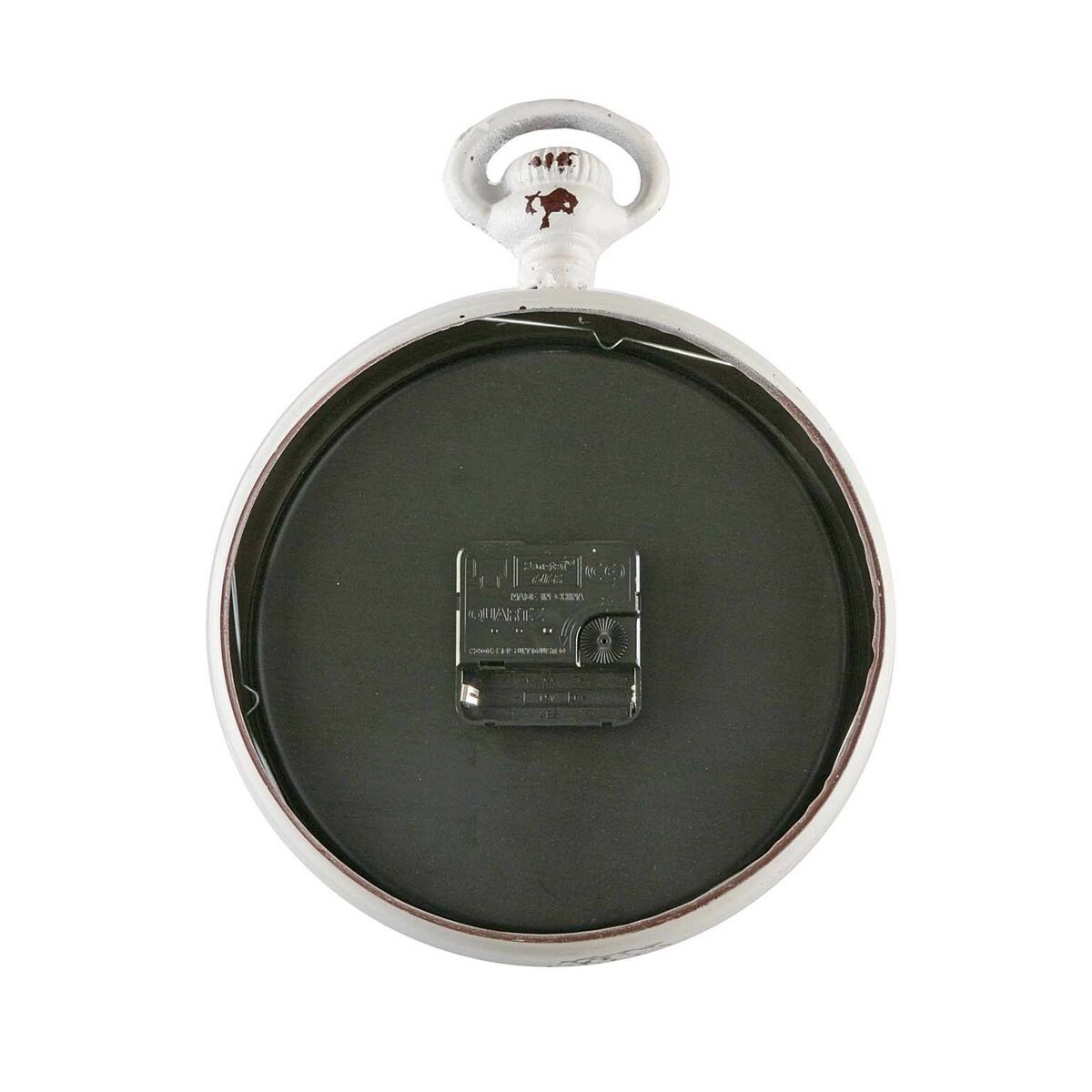 Versa Antiques White Vintage Steel Wall Clock 4.5 x 28 x 22 cm