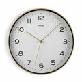 Versa White and Gold Quartz Wall Clock 30.5 x 4.3 x 30.5 cm