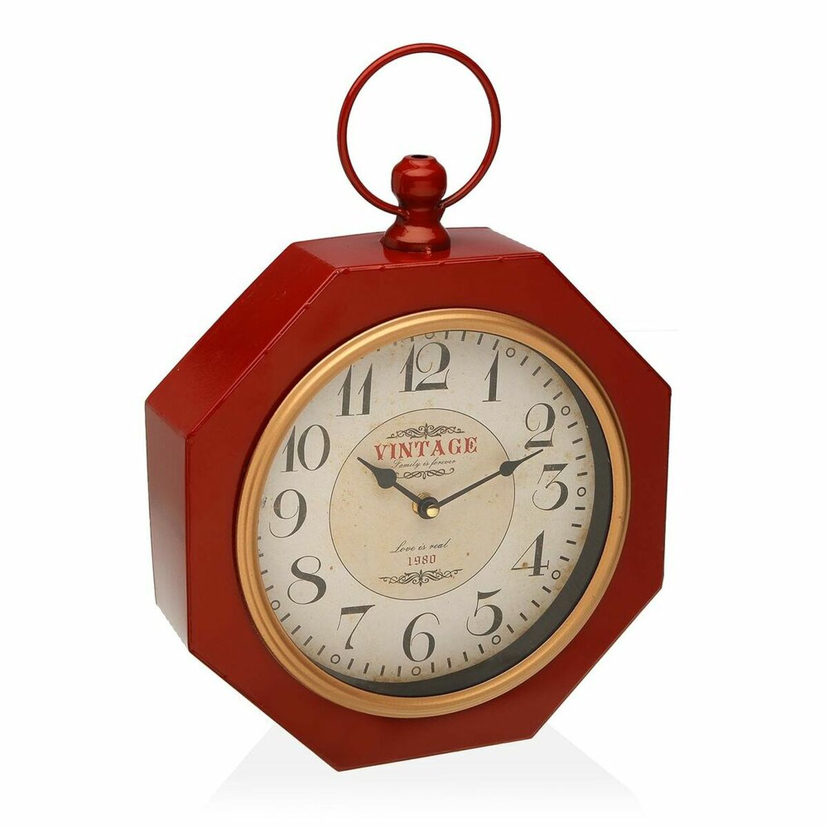 Versa RED Metal Wall Clock (28 x 8 x 40 cm)