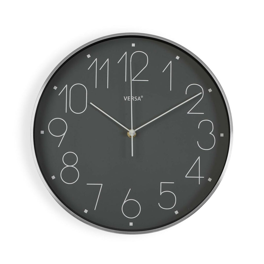 Versa Alumin G Gray Aluminum Wall Clock 4.4 x 25.8 x 25.8 cm