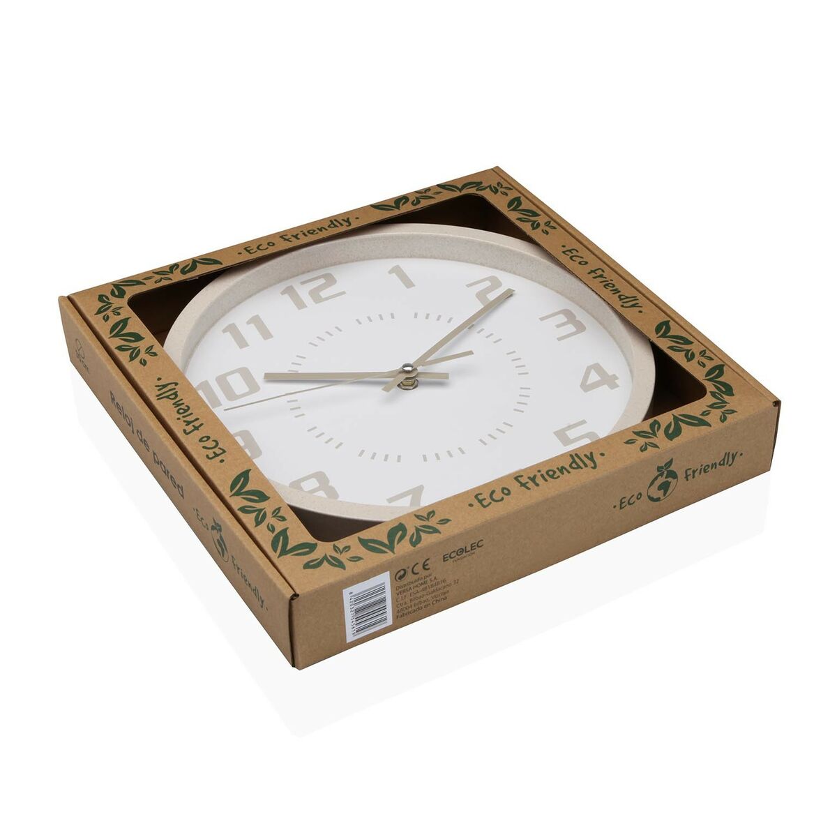 Versa Beige Wooden Wall Clock 4.2 x 30 x 30 cm