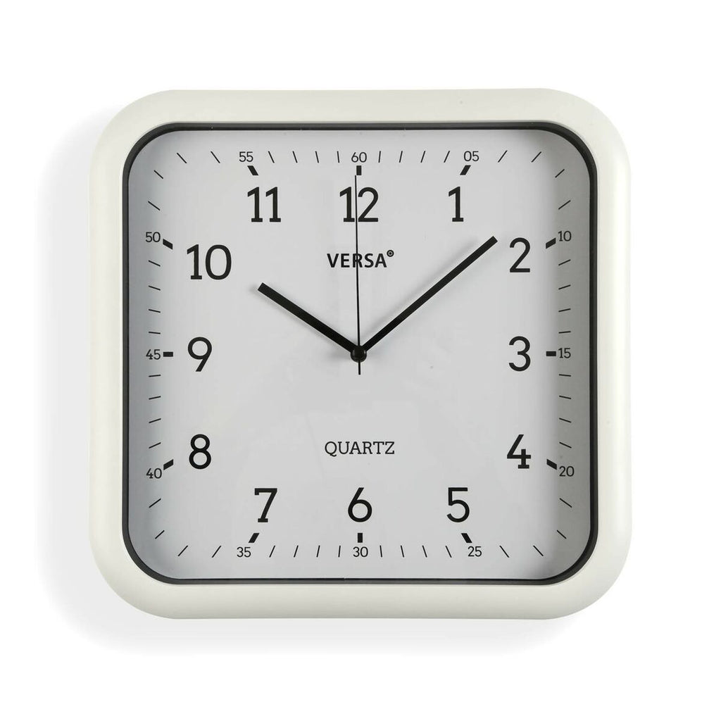 Versa White Plastic Quartz Wall Clock 3.5 x 28.5 x 29.5 cm