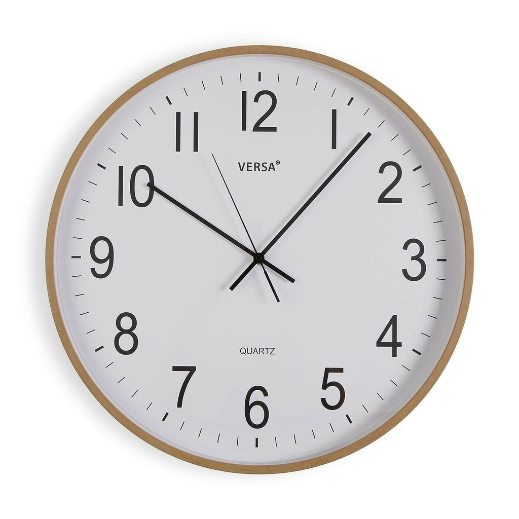 Versa Wall Clock, Plastic, Quartz, MDF Wood, 5.2 x 50 x 50 cm