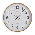 Versa Wall Clock, Plastic, Quartz, MDF Wood, 5.2 x 50 x 50 cm