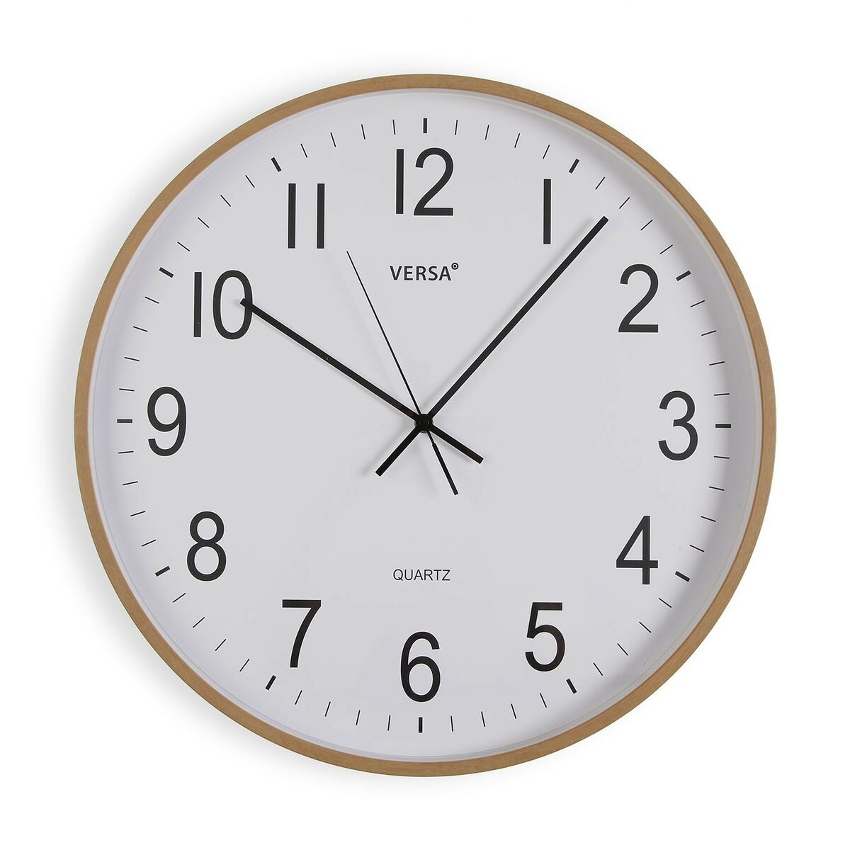 Versa Wall Clock, Plastic, Quartz, MDF Wood, 5.2 x 50 x 50 cm