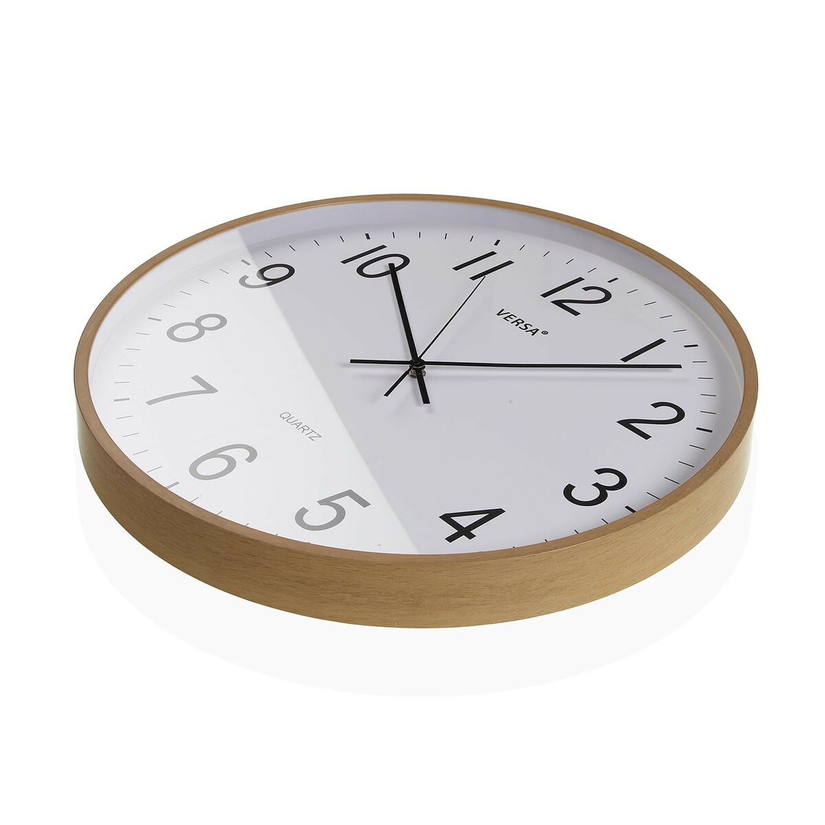 Versa Wall Clock, Plastic, Quartz, MDF Wood, 5.2 x 50 x 50 cm